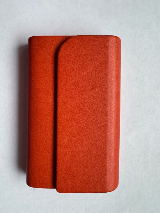 Giorgio Fedon 1919 Orange Leather  Card Case, new with storage bag main image 0